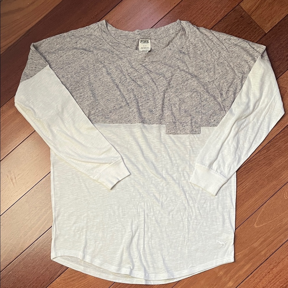 NWOT PINK Victoria’s Secret Long Sleeve Pocket Tee
